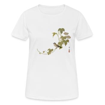 Japanischer Druck - Frauen T-Shirt atmungsaktiv - Weiß - Vorne - AI Model Female 172 dark (172cm)