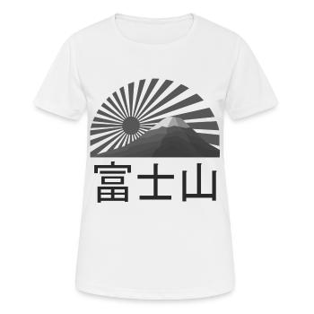 Soleil levant sur le Mont Fuji - T-shirt respirant Femme - blanc - Devant - AI Model Female 172 dark (172cm)