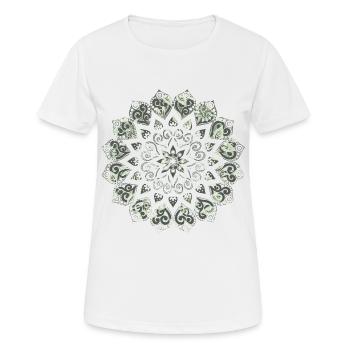 Mandala - Frauen T-Shirt atmungsaktiv - Weiß - Vorne - AI Model Female 172 dark (172cm)