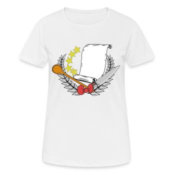 -starred chef -starred chef Restaurant menu - Women's Breathable T-Shirt - white - Front - AI Model Female 172 dark (172cm)