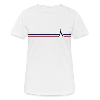 Paris - Tour Eiffel - T-shirt respirant Femme - blanc - Devant - AI Model Female 172 dark (172cm)