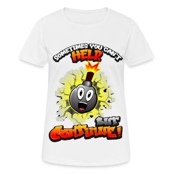 Manchmal geht´s nicht anders! Auch für Teenies - Frauen T-Shirt atmungsaktiv - Weiß - Vorne - AI Model Female 172 dark (172cm)