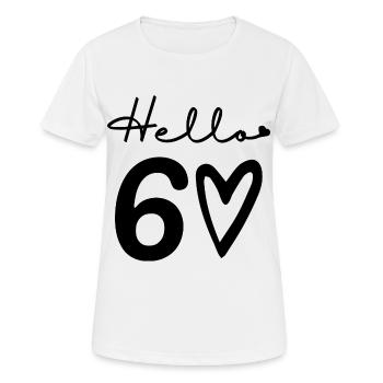 hello 60. 60th birthday - Women's Breathable T-Shirt - white - Front - AI Model Female 172 dark (172cm)