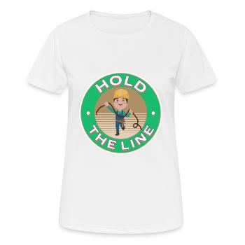 tenez la ligne drôle d’électricien de design coloré - T-shirt respirant Femme - blanc - Devant - AI Model Female 172 dark (172cm)