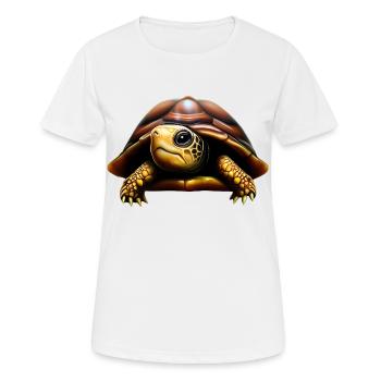 Schildkröte Reptil Terrarium - Frauen T-Shirt atmungsaktiv - Weiß - Vorne - AI Model Female 172 dark (172cm)