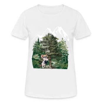 Forêt Tyrolienne, Souris, Gentiane, Alpes, Alm, Nature, Forêt - T-shirt respirant Femme - blanc - Devant - AI Model Female 172 dark (172cm)