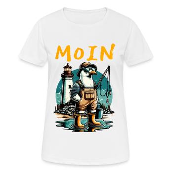 BONJOUR - T-shirt respirant Femme - blanc - Devant - AI Model Female 172 dark (172cm)