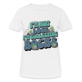 Geologe Steine Sammler - Frauen T-Shirt atmungsaktiv - Weiß - Vorne - AI Model Female 172 dark (172cm)