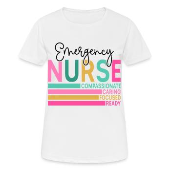 Infirmier - T-shirt respirant Femme - blanc - Devant - AI Model Female 172 dark (172cm)