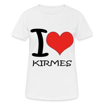 I Love Kirmes - Frauen T-Shirt atmungsaktiv - Weiß - Vorne - AI Model Female 172 dark (172cm)