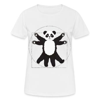 Panda Vinci - Frauen T-Shirt atmungsaktiv - Weiß - Vorne - AI Model Female 172 dark (172cm)