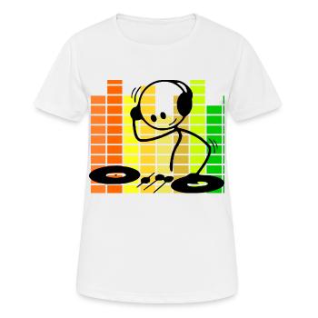 Strichmännchen DJ Equalizer - Frauen T-Shirt atmungsaktiv - Weiß - Vorne - AI Model Female 172 dark (172cm)