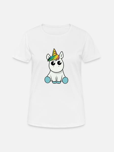 HQshirts Unicorn Cute Sweet - Women's Breathable T-Shirt - white