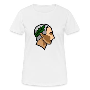 Aléatoire 012 César - T-shirt respirant Femme - blanc - Devant - AI Model Female 172 dark (172cm)