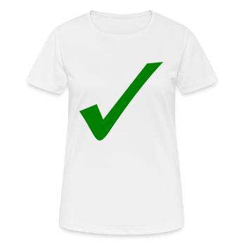 Grüner Haken - Frauen T-Shirt atmungsaktiv - Weiß - Vorne - AI Model Female 172 dark (172cm)