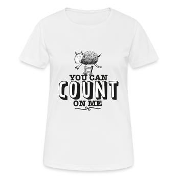 tu peux compter sur moi - T-shirt respirant Femme - blanc - Devant - AI Model Female 172 dark (172cm)