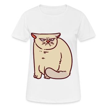 Monday morning Annoyed cat Demotivated Annoyed - Women's Breathable T-Shirt - white - Front - AI Model Female 172 dark (172cm)