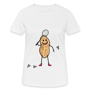Tennis tennis tennis match de tennis cacahuètes - T-shirt respirant Femme - blanc - Devant - AI Model Female 172 dark (172cm)