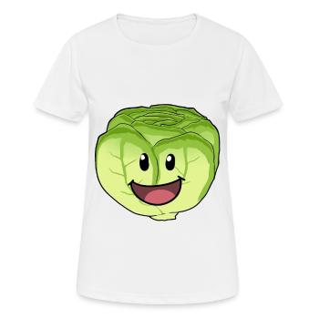 Légume végétalien - T-shirt respirant Femme - blanc - Devant - AI Model Female 172 dark (172cm)