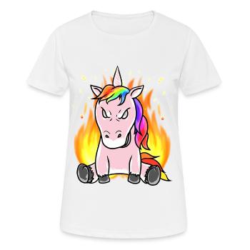 Unicorn Unicorns Horror Devil Demon Halloween - Women's Breathable T-Shirt - white - Front - AI Model Female 172 dark (172cm)
