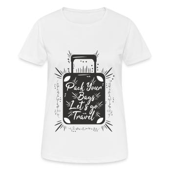 Voyage - T-shirt respirant Femme - blanc - Devant - AI Model Female 172 dark (172cm)