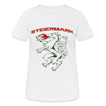 Steiermark - Frauen T-Shirt atmungsaktiv - Weiß - Vorne - AI Model Female 172 dark (172cm)