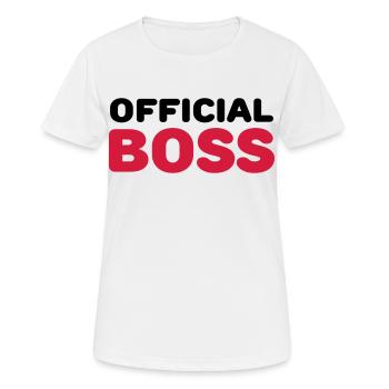 Official Boss - Women's Breathable T-Shirt - white - Front - AI Model Female 172 dark (172cm)