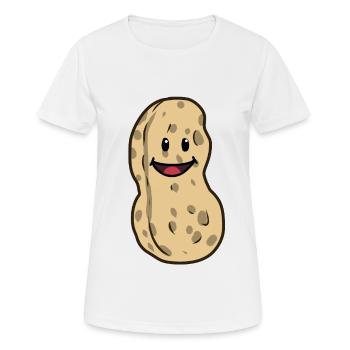 cacahuète joyeux émotion enfant sympa - T-shirt respirant Femme - blanc - Devant - AI Model Female 172 dark (172cm)