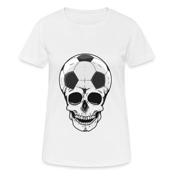 Football football match de football But Totenkopf - T-shirt respirant Femme - blanc - Devant - AI Model Female 172 dark (172cm)