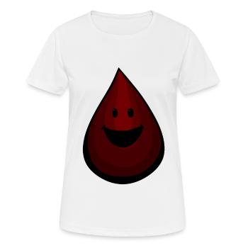 Du sang, des gouttes de sang, du sang - T-shirt respirant Femme - blanc - Devant - AI Model Female 172 dark (172cm)