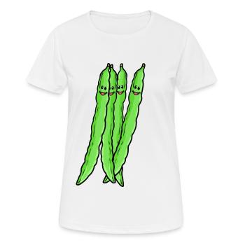 Bean Beans Vegan Vegetables Healthy Vitamins - Women's Breathable T-Shirt - white - Front - AI Model Female 172 dark (172cm)