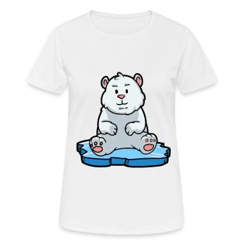 Polar Nordpol Eisbär Arktis Klima Co2 Natur Tier - Frauen T-Shirt atmungsaktiv - Weiß - Vorne - AI Model Female 172 dark (172cm)