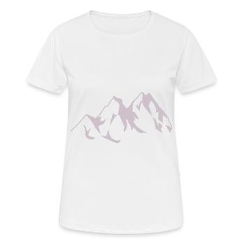Mountain Mountains Mountains Nature Mountaineer Climbing - Women's Breathable T-Shirt - white - Front - AI Model Female 172 dark (172cm)