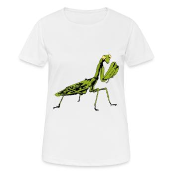 Insekt Insekten Gottesanbeterin Naturliebhaber - Frauen T-Shirt atmungsaktiv - Weiß - Vorne - AI Model Female 172 dark (172cm)