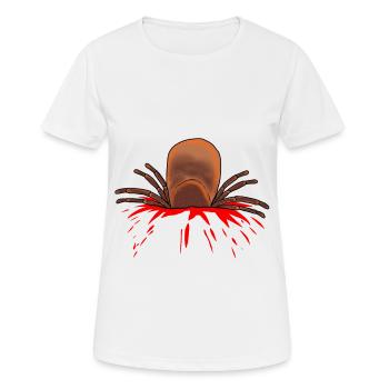 Tique sanglant suceur de sang insecte insecte nature animal - T-shirt respirant Femme - blanc - Devant - AI Model Female 172 dark (172cm)