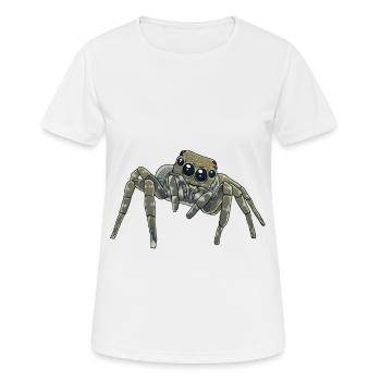 Horror Spider Phobia Panic Spider Halloween - Women's Breathable T-Shirt - white - Front - AI Model Female 172 dark (172cm)
