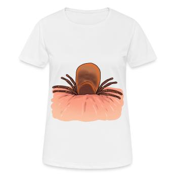 Tick, ticks, vermin, pest, insect, disgust - Women's Breathable T-Shirt - white - Front - AI Model Female 172 dark (172cm)