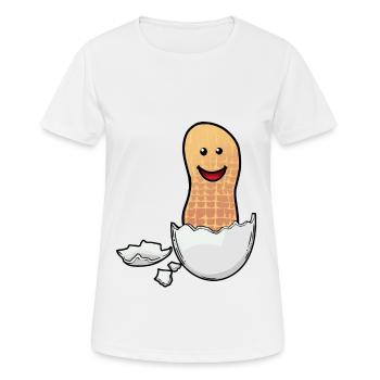 Erdnuss Baby Eierschale Fantasy frohe Ostern Ei - Frauen T-Shirt atmungsaktiv - Weiß - Vorne - AI Model Female 172 dark (172cm)