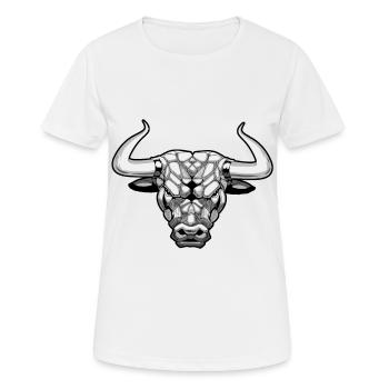 Bulle Stier Rind Ochse Stierkampf Spanien Toreo - Frauen T-Shirt atmungsaktiv - Weiß - Vorne - AI Model Female 172 dark (172cm)