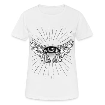 Dieu Jésus Mort Funérailles Deuil au-delà du ciel - T-shirt respirant Femme - blanc - Devant - AI Model Female 172 dark (172cm)