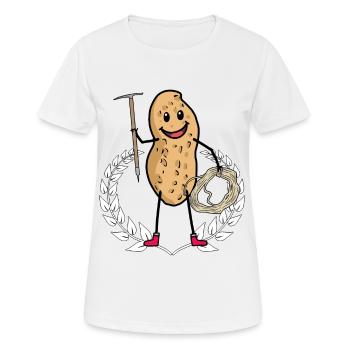 Erdnuss Bergsteiger Extremsportler Erdnuss - Frauen T-Shirt atmungsaktiv - Weiß - Vorne - AI Model Female 172 dark (172cm)