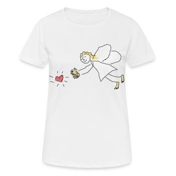 Christkind Weihnachten Engel Herz Flügel - Frauen T-Shirt atmungsaktiv - Weiß - Vorne - AI Model Female 172 dark (172cm)
