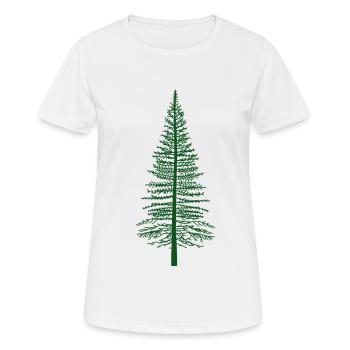 Sapin forêt arbre sauvage nature bois - T-shirt respirant Femme - blanc - Devant - AI Model Female 172 dark (172cm)