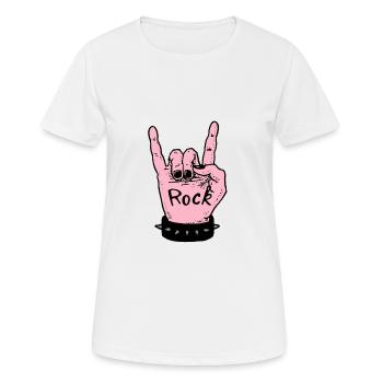 ROCK! - Women's Breathable T-Shirt - white - Front - AI Model Female 172 dark (172cm)