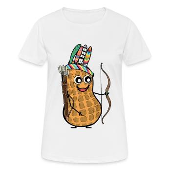 Chef Cacahuète Far West Arc des Indiens - T-shirt respirant Femme - blanc - Devant - AI Model Female 172 dark (172cm)