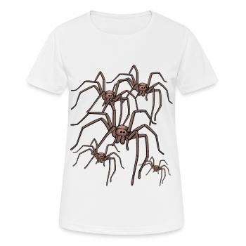 Spinne Spinnen Spinnenphobie Panik Phobie - Frauen T-Shirt atmungsaktiv - Weiß - Vorne - AI Model Female 172 dark (172cm)