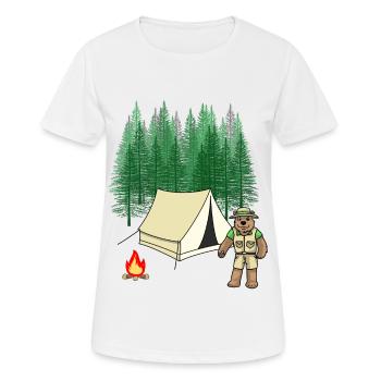 Wildnis Scout aventure aventure - T-shirt respirant Femme - blanc - Devant - AI Model Female 172 dark (172cm)