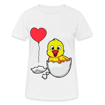 Coquille d’œuf Poussin Pâques Naissance Bébé Enfants Oeuf - T-shirt respirant Femme - blanc - Devant - AI Model Female 172 dark (172cm)
