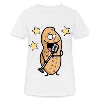 Peanut Singer Band Musiciens Kids Fantasy Star - T-shirt respirant Femme - blanc - Devant - AI Model Female 172 dark (172cm)