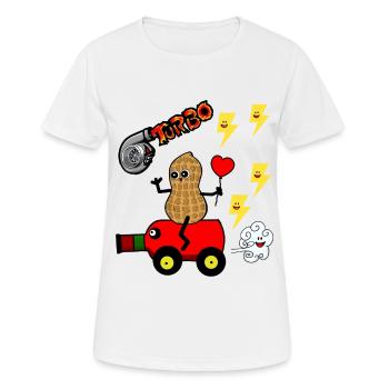 Erdnuss Fantasy Kinder spielen Auto fahren Turbo - Frauen T-Shirt atmungsaktiv - Weiß - Vorne - AI Model Female 172 dark (172cm)